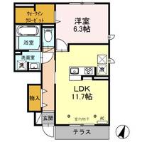 栃木県那須塩原市下厚崎(アパート)の賃貸物件の間取り