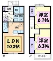 栃木県足利市毛野新町4(アパート)の賃貸物件の間取り