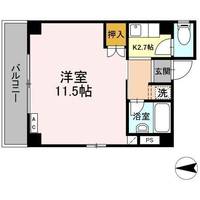 広島県広島市中区住吉町(マンション)の賃貸物件の間取り