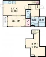 ハレクラニ佐賀東の間取り