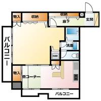 大あみハイツA棟の間取り