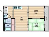 大阪府茨木市双葉町(マンション)の賃貸物件の間取り