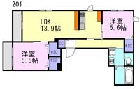 東京都中野区新井2(マンション)の賃貸物件の間取り