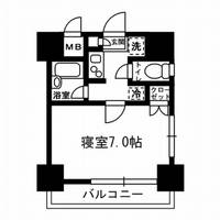 東京都中央区月島3(マンション)の賃貸物件の間取り