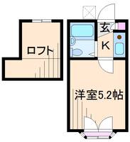 神奈川県横浜市港北区綱島西5(アパート)の賃貸物件の間取り