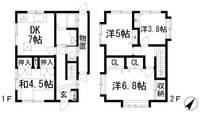 兵庫県宝塚市川面6(一戸建)の賃貸物件の間取り