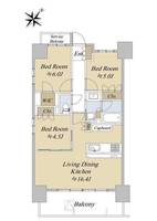 ワコーレKOBE大開駅前の間取り