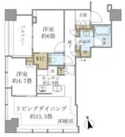 白金ザ・スカイ Westの間取り
