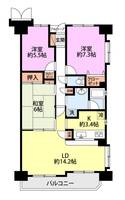 新潟県新潟市中央区本馬越2(マンション)の賃貸物件の間取り