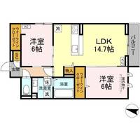 広島県福山市東町2(アパート)の賃貸物件の間取り