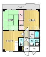 大阪府大阪市東住吉区矢田1(マンション)の賃貸物件の間取り