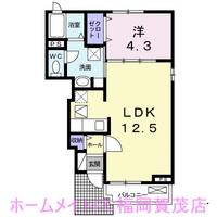 福岡県福岡市早良区田隈1(アパート)の賃貸物件の間取り