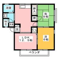 メゾン今嶺 B棟の間取り