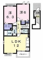 広島県安芸高田市向原町坂(アパート)の賃貸物件の間取り