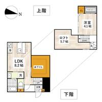 合計21.8帖★ 2月入居可能な1LDK!の間取り