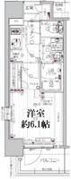 大阪府大阪市港区市岡1(マンション)の賃貸物件の間取り