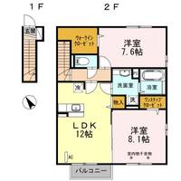 福島県本宮市荒井字山神(アパート)の賃貸物件の間取り