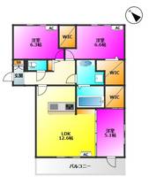 福岡県福岡市南区五十川2(アパート)の賃貸物件の間取り
