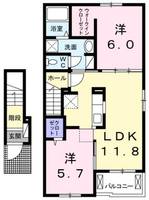 ミッドタウン Eの間取り