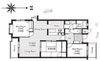 東京都世田谷区等々力2(マンション)の賃貸物件の間取り