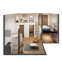 戸建て風賃貸★使用面積47.2平米のゆとりある1LDKの外観