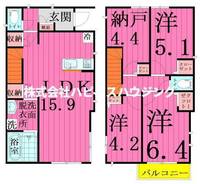 千葉県柏市西柏台1(一戸建)の賃貸物件の間取り