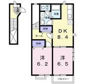 群馬県藤岡市下栗須(アパート)の賃貸物件の間取り