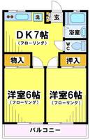 東京都府中市分梅町5(マンション)の賃貸物件の間取り