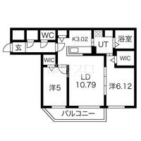 北海道札幌市中央区南九条西12(マンション)の賃貸物件の間取り