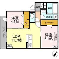 広島県福山市多治米町3(アパート)の賃貸物件の間取り