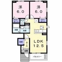 徳島県徳島市北沖洲4(アパート)の賃貸物件の間取り