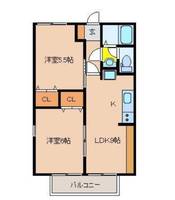 ファミールあおきBの間取り