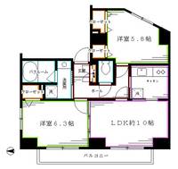 東京都中野区中央3(マンション)の賃貸物件の間取り