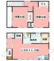 広島県広島市安芸区中野5(一戸建)の賃貸物件の間取り