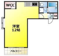 東京都新宿区北新宿1(マンション)の賃貸物件の間取り