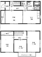 岡山県倉敷市中畝2(一戸建)の賃貸物件の間取り