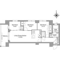 東京都大田区大森西4(マンション)の賃貸物件の間取り