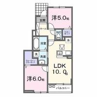 徳島県阿南市領家町本荘ケ内(アパート)の賃貸物件の間取り