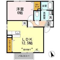 栃木県宇都宮市宮の内2(アパート)の賃貸物件の間取り