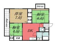 千葉県千葉市緑区おゆみ野1(アパート)の賃貸物件の間取り