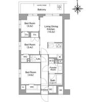 東京都大田区大森西4(マンション)の賃貸物件の間取り