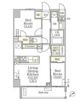 ORSUS清澄白河リバーフロントの間取り