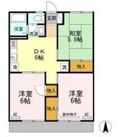 岡山県倉敷市上富井(アパート)の賃貸物件の間取り