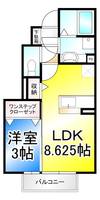 長野県長野市大字稲葉日詰(アパート)の賃貸物件の間取り