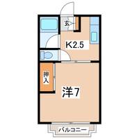 福島県郡山市横塚3(アパート)の賃貸物件の間取り
