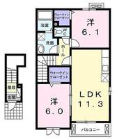 千葉県柏市南逆井6(アパート)の賃貸物件の間取り