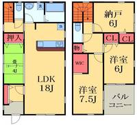 千葉県千葉市若葉区千城台西1(一戸建)の賃貸物件の間取り