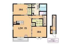 シエル Bの間取り