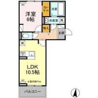 福島県郡山市開成4(アパート)の賃貸物件の間取り