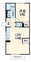 山梨県甲斐市岩森(アパート)の賃貸物件の間取り